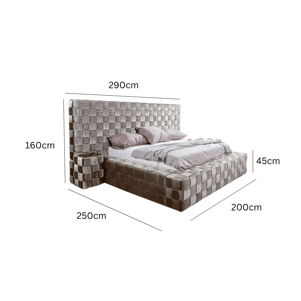 Abmessungen Anthrazit / 280 x 200cm