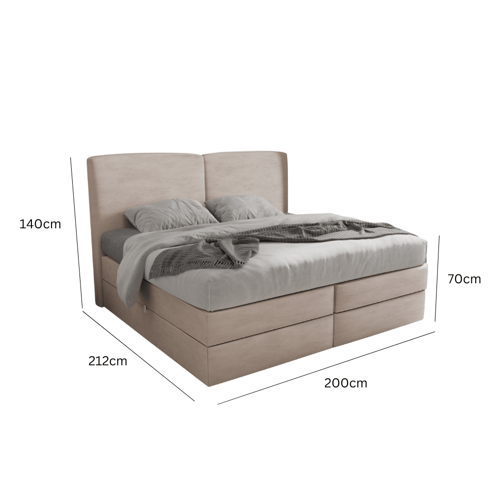 Abmessungen Velvet Silver / 200 x 200cm / H3 Medium