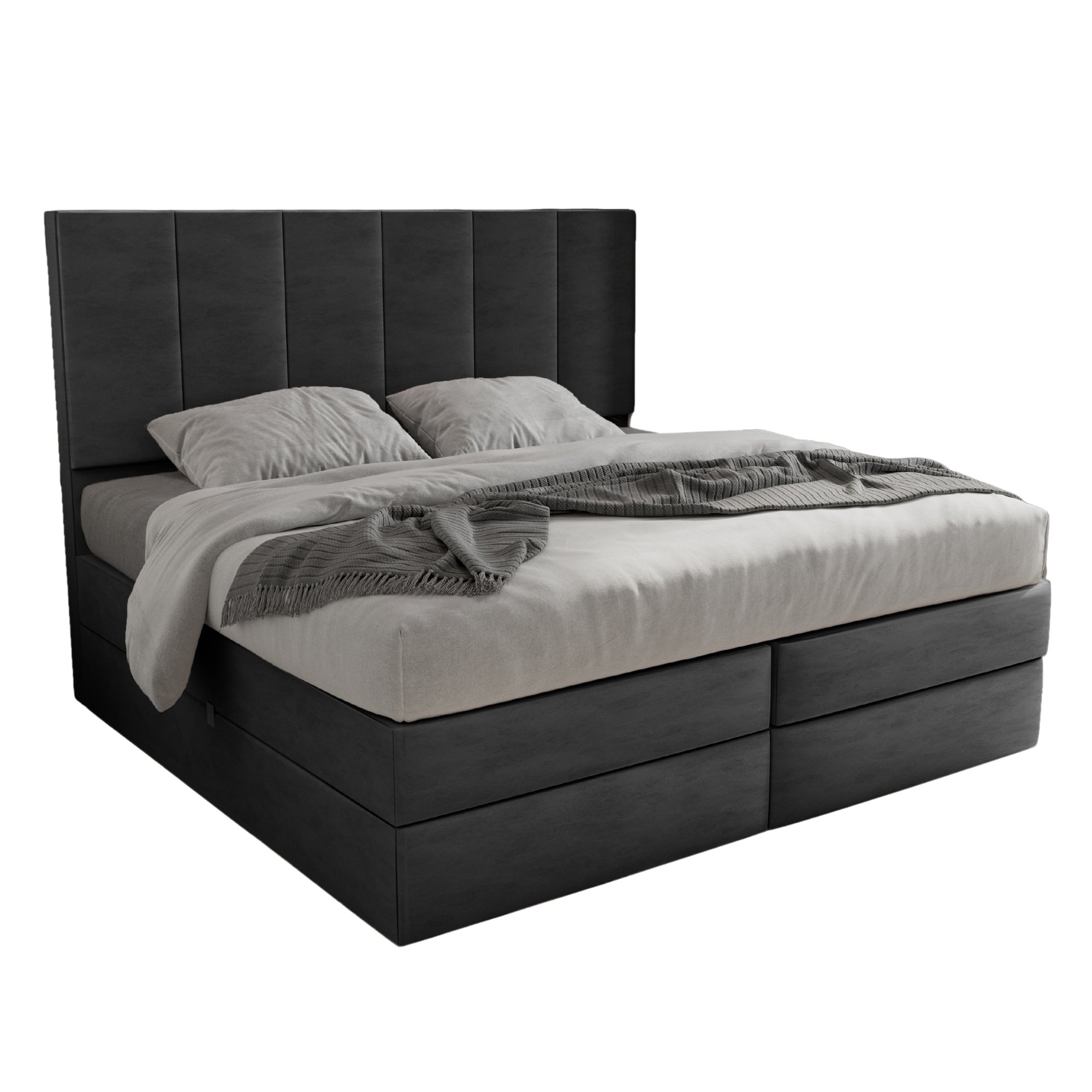 Boxspringbett Stripe mit Bettkasten