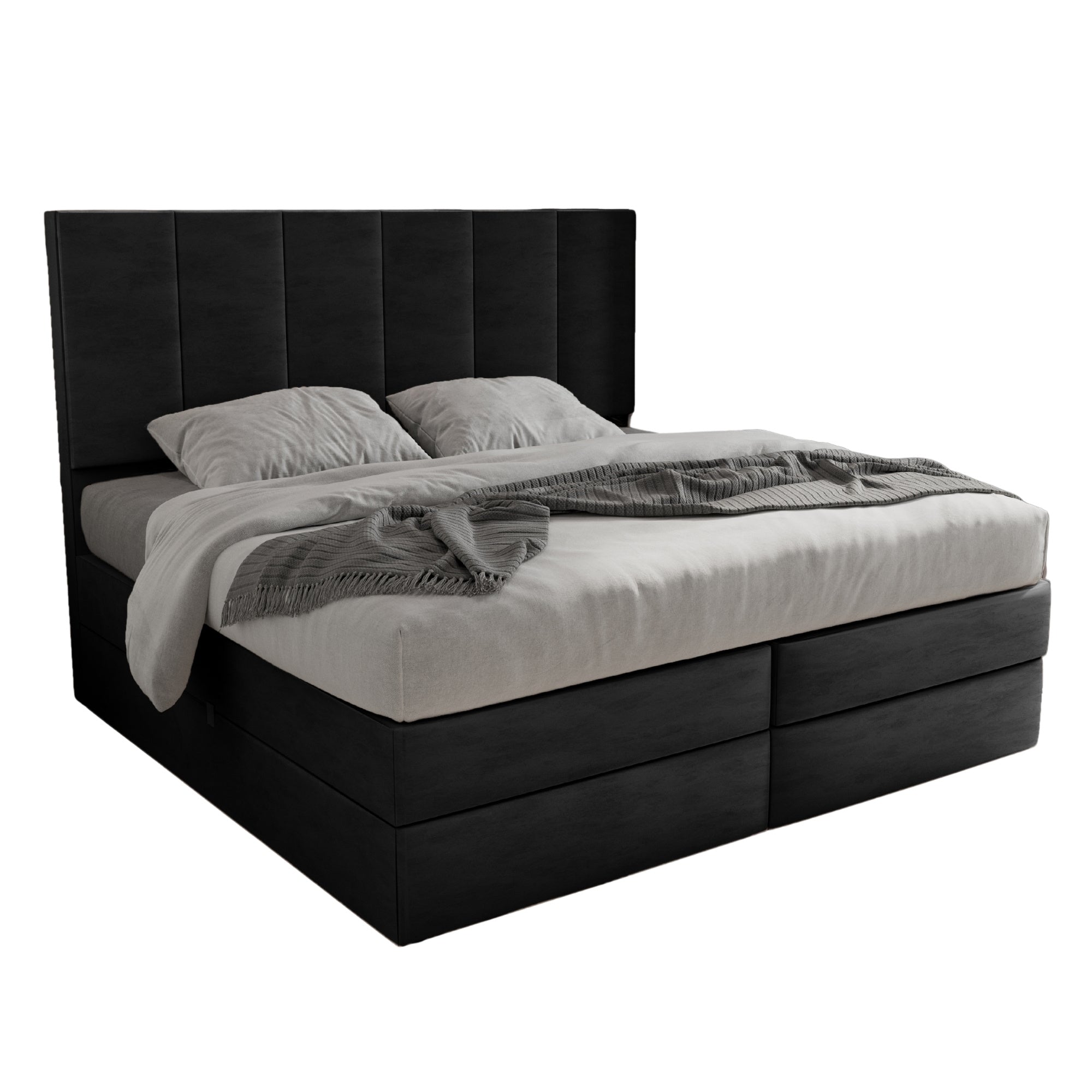 Boxspringbett Stripe mit Bettkasten