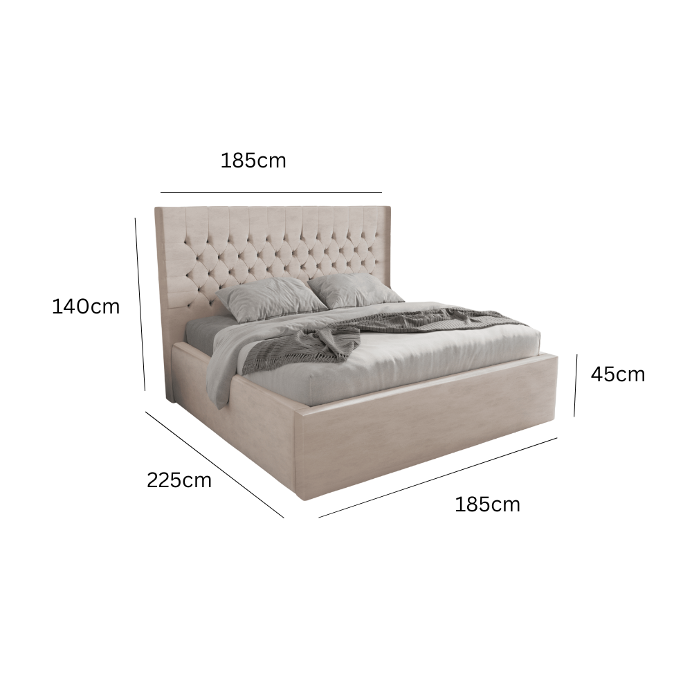 Abmessungen Velvet Rose / 160 x 200cm