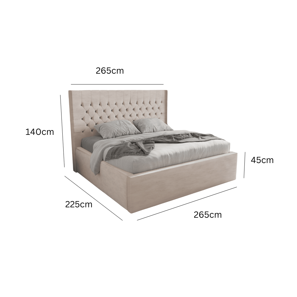 Abmessungen Velvet Rose / 240 x 200cm