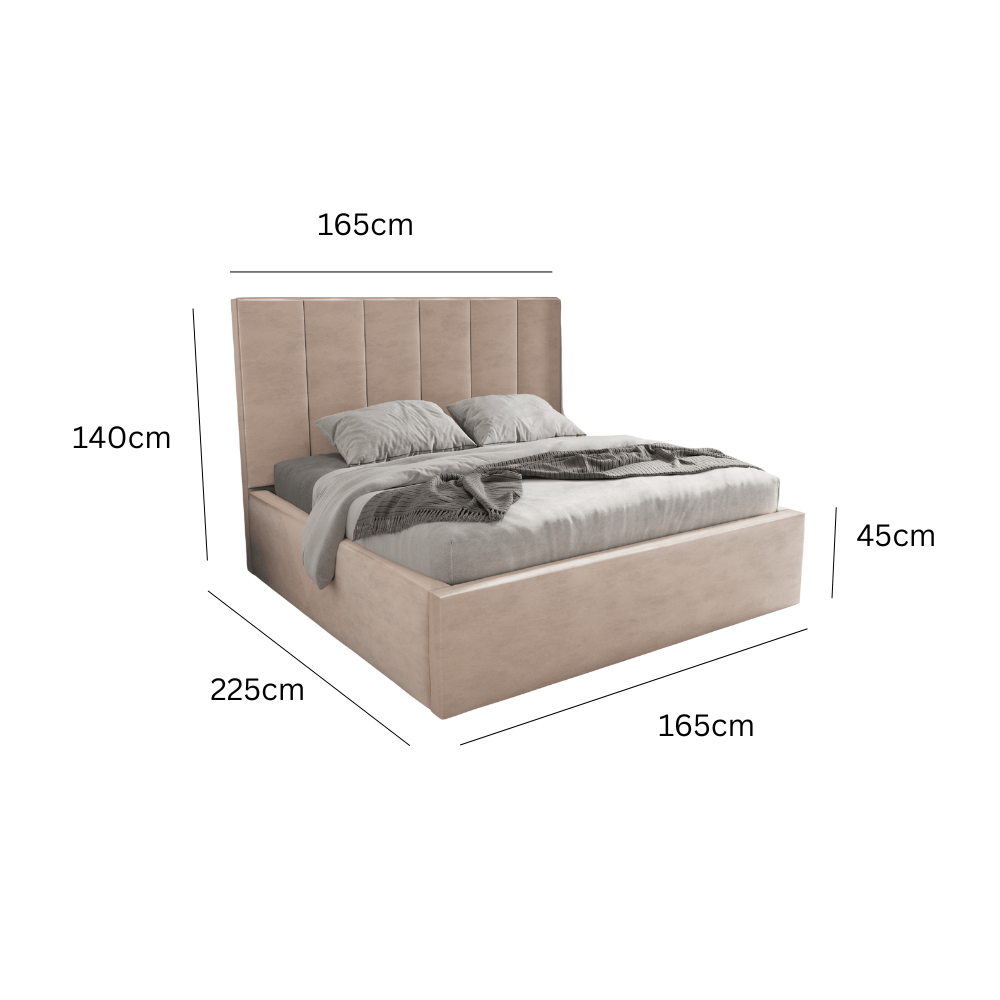 Abmessungen Velvet Beige / 140 x 200cm